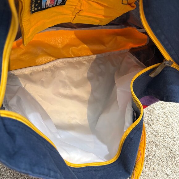 Laurel Burch Vintage Sun & Moon Rainbow Celestial Magic Embroidered Canvas Tote - Picture 6 of 7